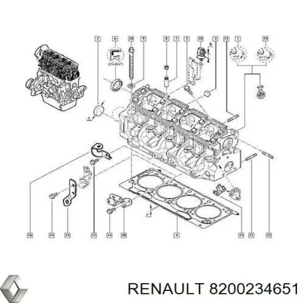 8200234651 Renault (RVI) Uszczelniacz zaworu dolotowego/wylotowego