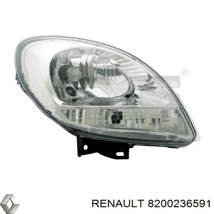 Reflektor prawy Renault (RVI) 8200236591 cena, od 56,18 USD