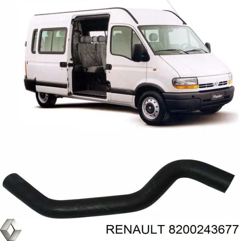 Przewód (króciec) chłodnicy górny 8200243677 Renault (RVI)
