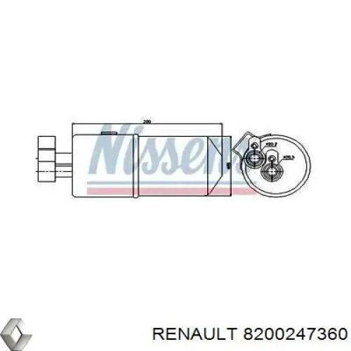 Osuszacz klimatyzacji Renault (RVI) 8200247360 cena, od 41,75 USD