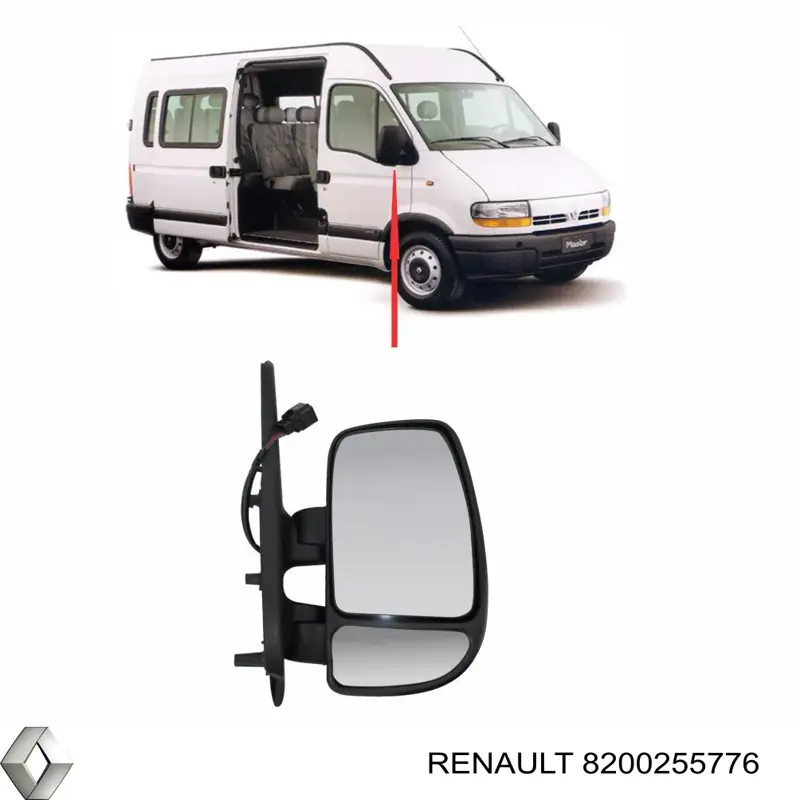 8200255776 Renault (RVI) Lusterko wsteczne prawe
