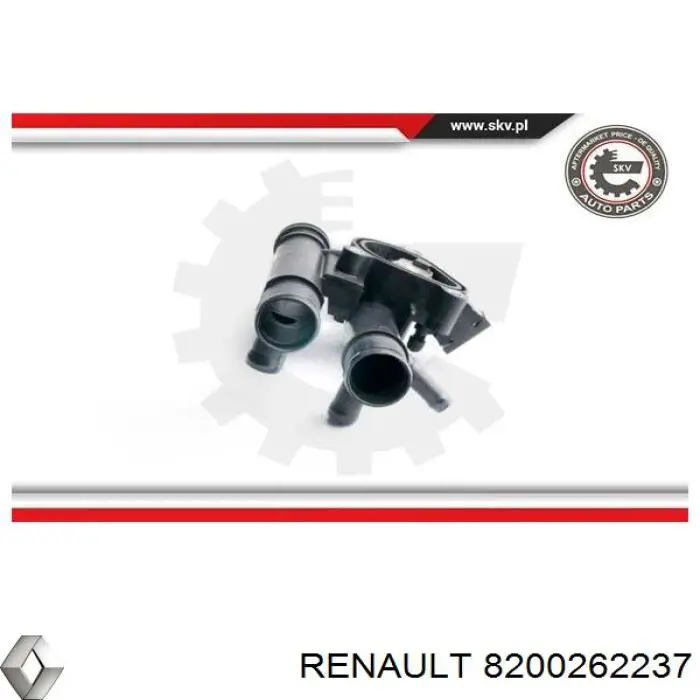 Do koszyka 8200262237 Renault (RVI) Obudowa termostatu