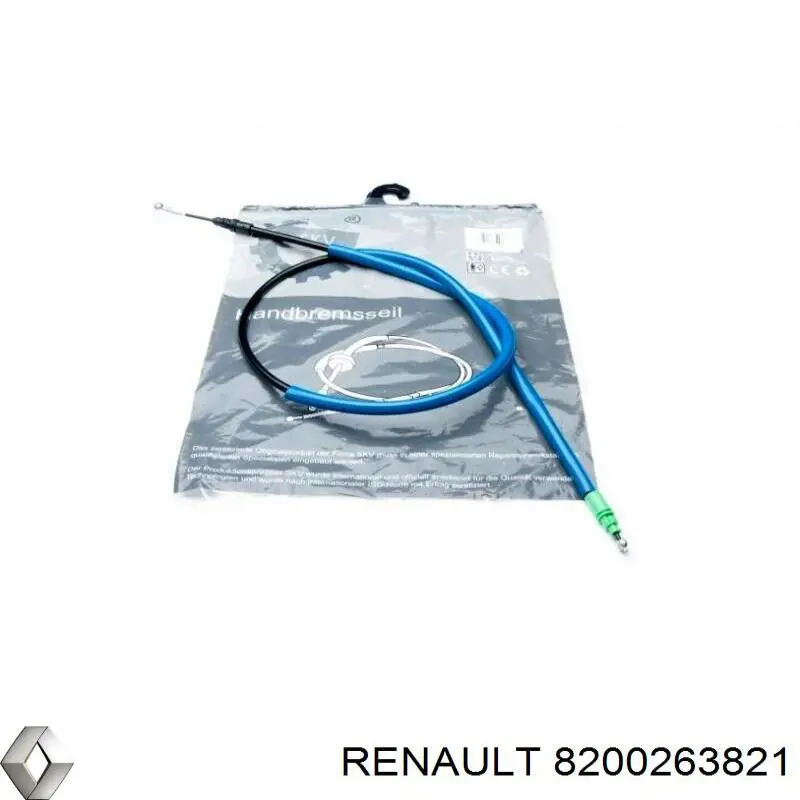 Linka hamulca ręcznego tylna prawa Renault (RVI) 8200263821 cena, od 14,77 USD
