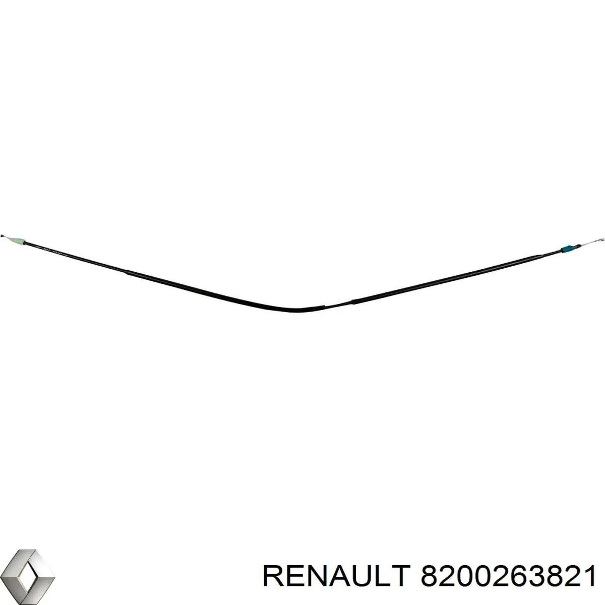 Do koszyka 8200263821 Renault (RVI) Linka hamulca ręcznego tylna prawa