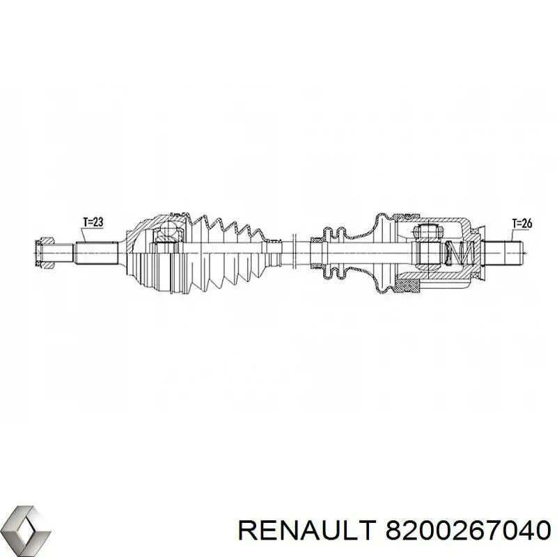 8200613829 Renault (RVI) Półoś napędowa przednia lewa