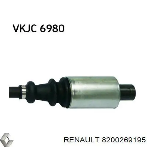 Półoś napędowa przednia prawa Renault (RVI) 8200269195 cena, od 110,71 USD