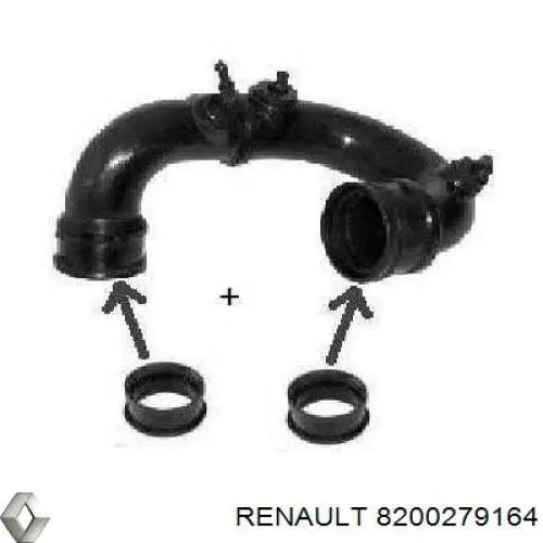 Króciec powietrza, wylot z turbiny (doładowanie) Renault (RVI) 8200279164 cena, od 27,07 USD