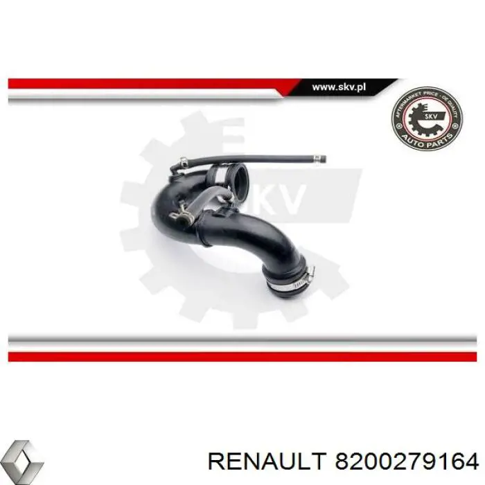 Króciec powietrza, wylot z turbiny (doładowanie) 8200279164 Renault (RVI)