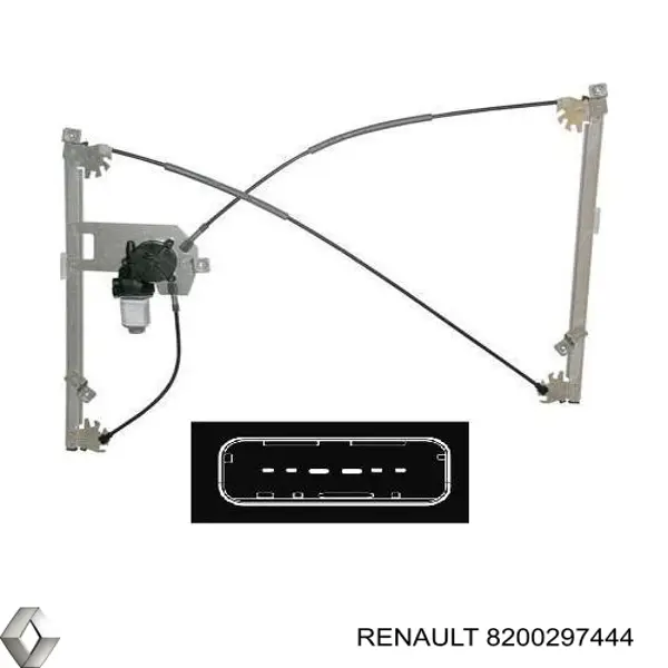 8200297444 Renault (RVI) Mechanizm podnoszenia szyby drzwi przednich prawych