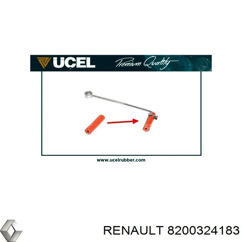 Do koszyka 8200324183 Renault (RVI) Przewód (króciec) intercoolera