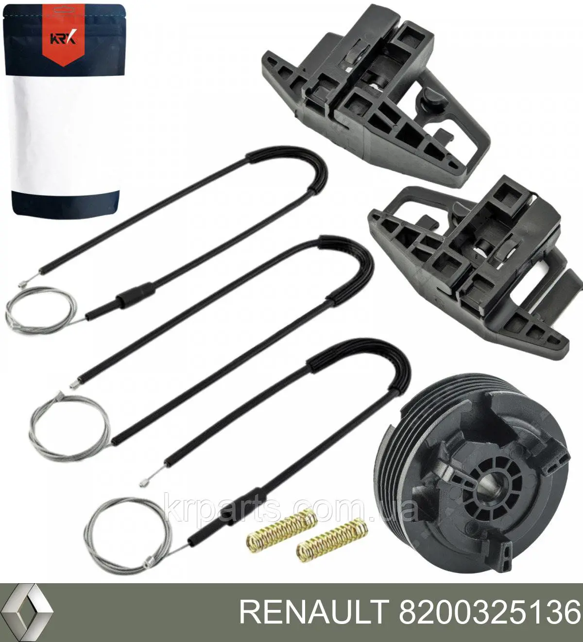 Do koszyka 8200325136 Renault (RVI) Mechanizm podnoszenia szyby drzwi przednich lewych