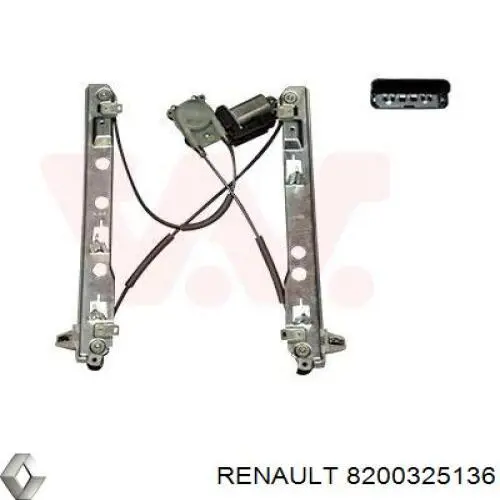 Mechanizm podnoszenia szyby drzwi przednich lewych Renault (RVI) 8200325136 cena, od 37,39 USD
