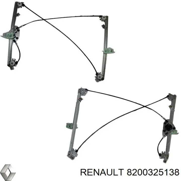 Do koszyka 8200325138 Renault (RVI) Mechanizm podnoszenia szyby drzwi przednich lewych