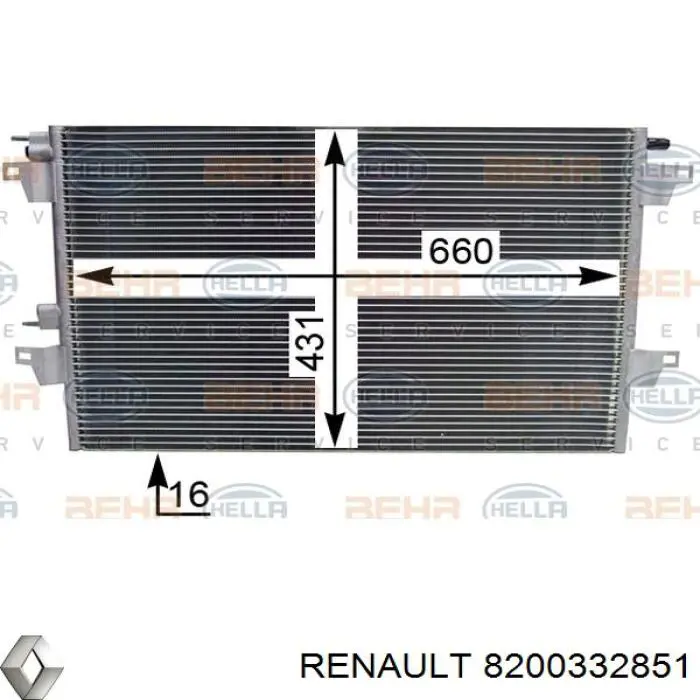 8200332851 Renault (RVI) Chłodnica klimatyzacji