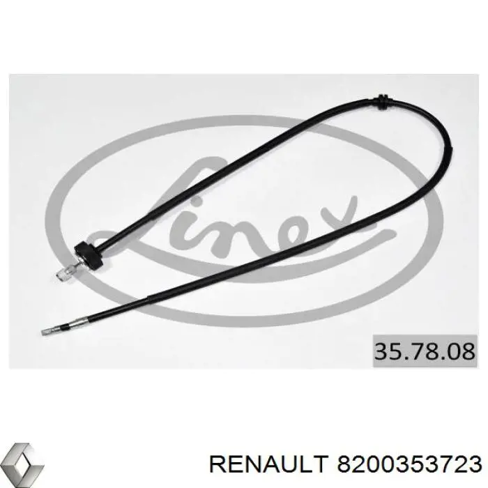 Linka hamulca ręcznego tylna prawa/lewa Renault (RVI) 8200353723