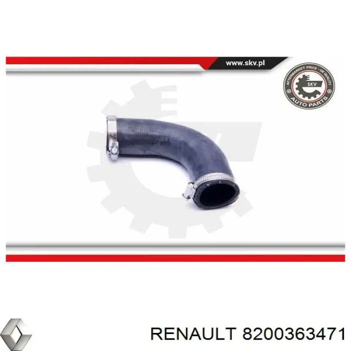 8200363471 Renault (RVI) Przewód (króciec) intercoolera