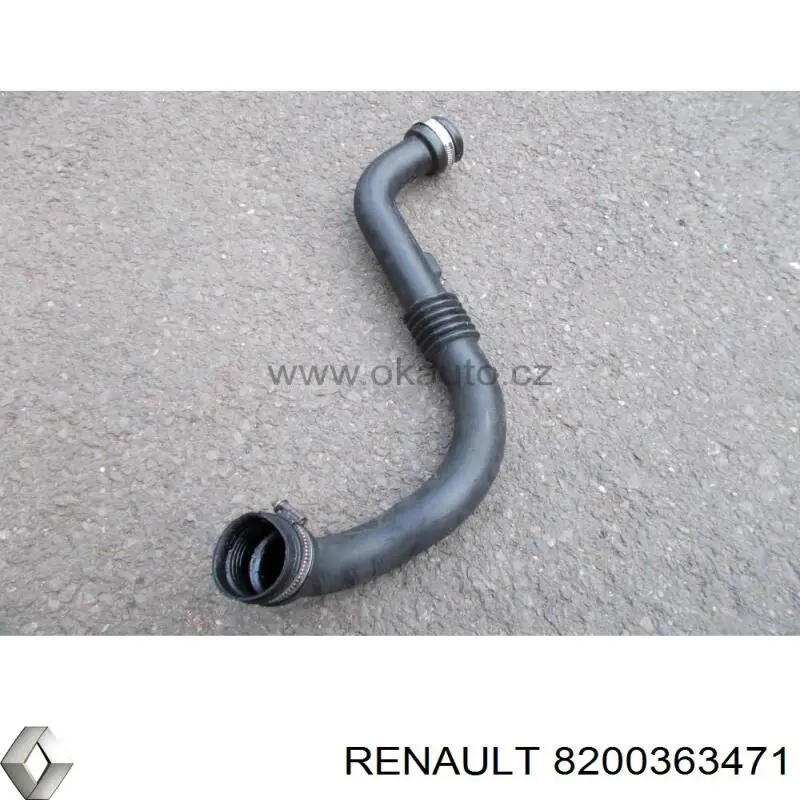 Do koszyka 8200363471 Renault (RVI) Przewód (króciec) intercoolera