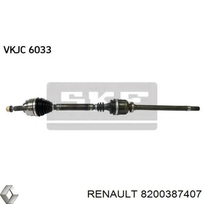 8200387407 Renault (RVI) Półoś napędowa przednia prawa