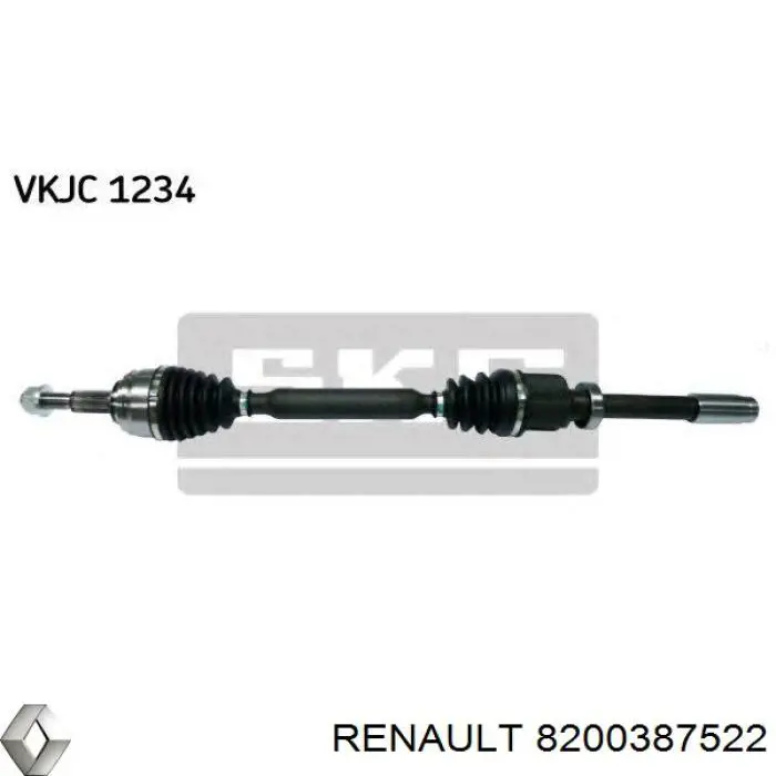 8200387522 Renault (RVI) Półoś napędowa przednia prawa