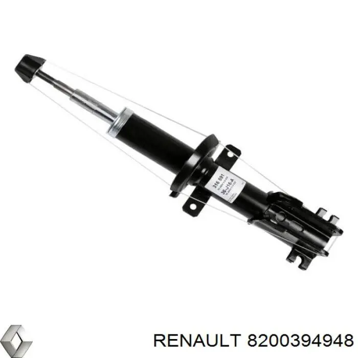 Do koszyka 8200394948 Renault (RVI) Amortyzator przedni