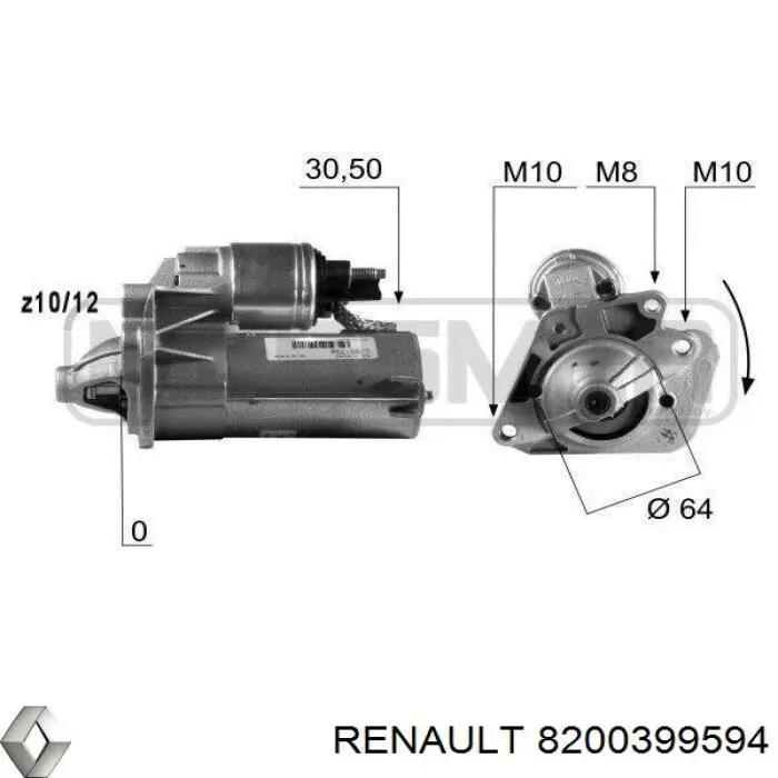 8200399594 Renault (RVI) Rozrusznik