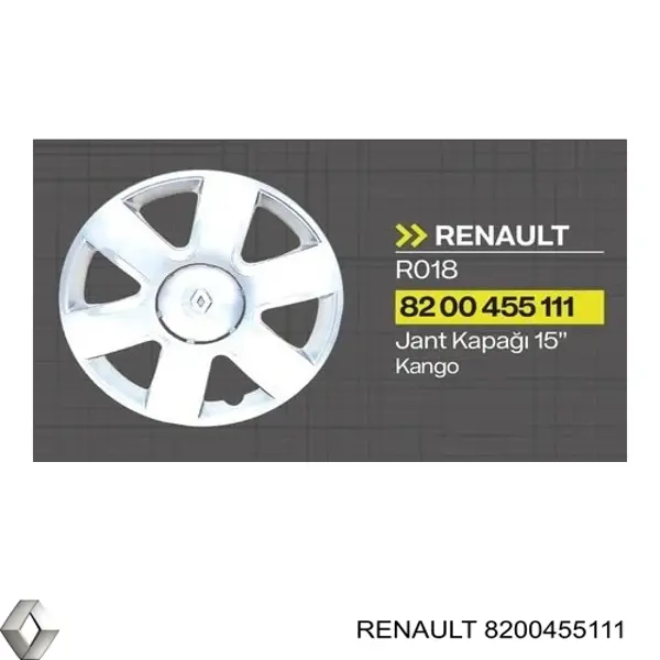 Kołpak do obręczy koła Renault (RVI) 8200455111 cena, od 39,51 USD