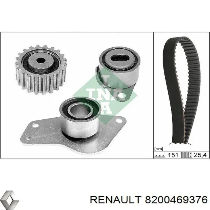 Rolka prowadząca kierunkowa paska rozrządu 8200469376 Renault (RVI)