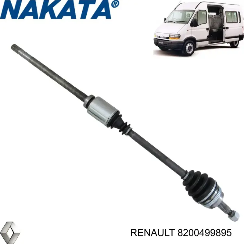 Do koszyka 8200499895 Renault (RVI) Półoś napędowa przednia prawa