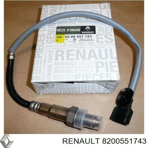 8200551743 Renault (RVI) Sonda lambda czujnik tlenu po katalizatorze
