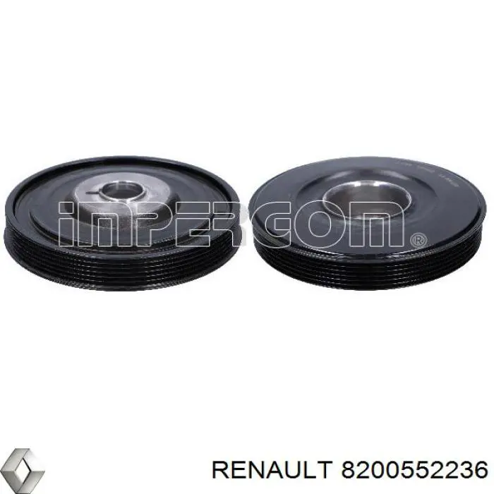 Koło pasowe wału korbowego Renault (RVI) 8200552236