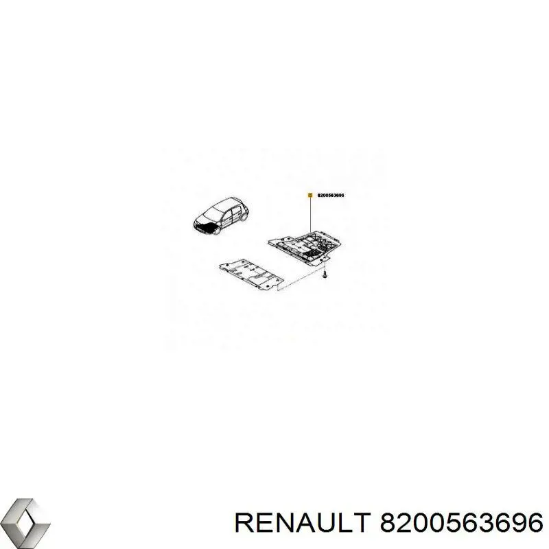 8200563696 Renault (RVI) Osłona silnika, miski (przedziału silnika)