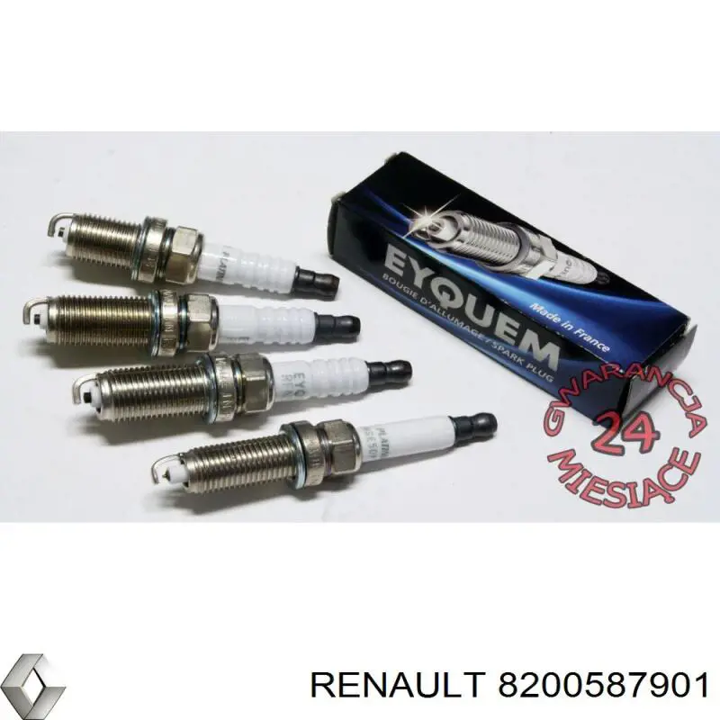 Świeca zapłonowa 8200587901 Renault (RVI)