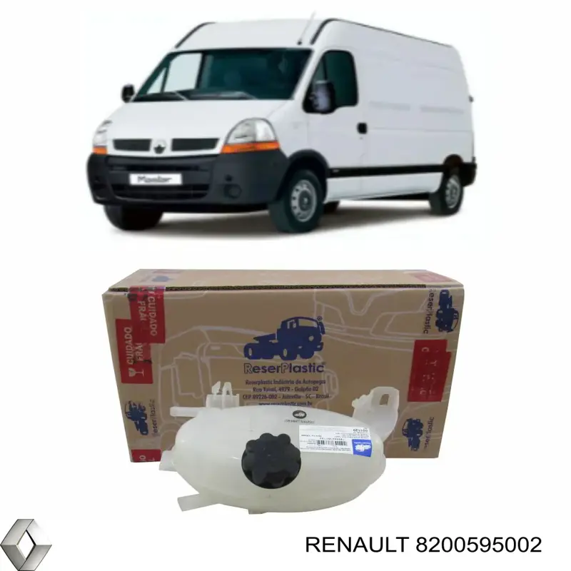 Do koszyka 8200595002 Renault (RVI) Zbiorniczek wyrównawczy układu chłodzenia