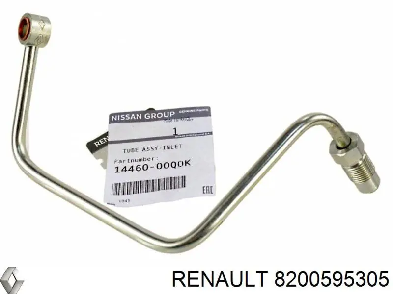 8200595305 Renault (RVI) Rurka (przewód) dopływu oleju do turbiny