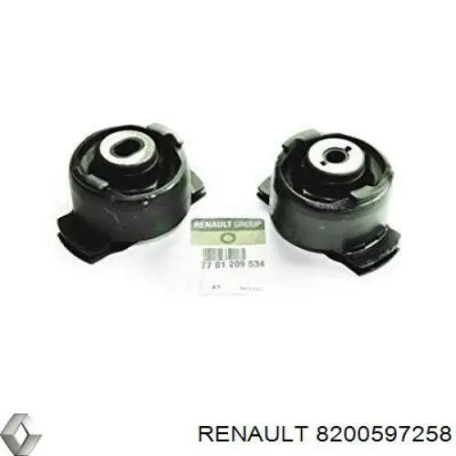 Do koszyka 8200597258 Renault (RVI) Silentblock tylnej belki
