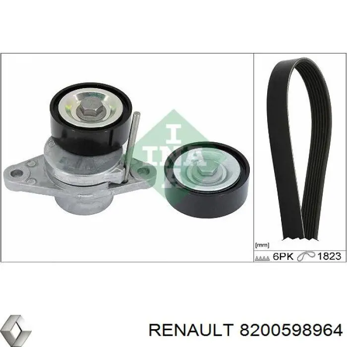 Pas napędowy mechanizmów Renault (RVI) 8200598964 cena, od 20,74 USD