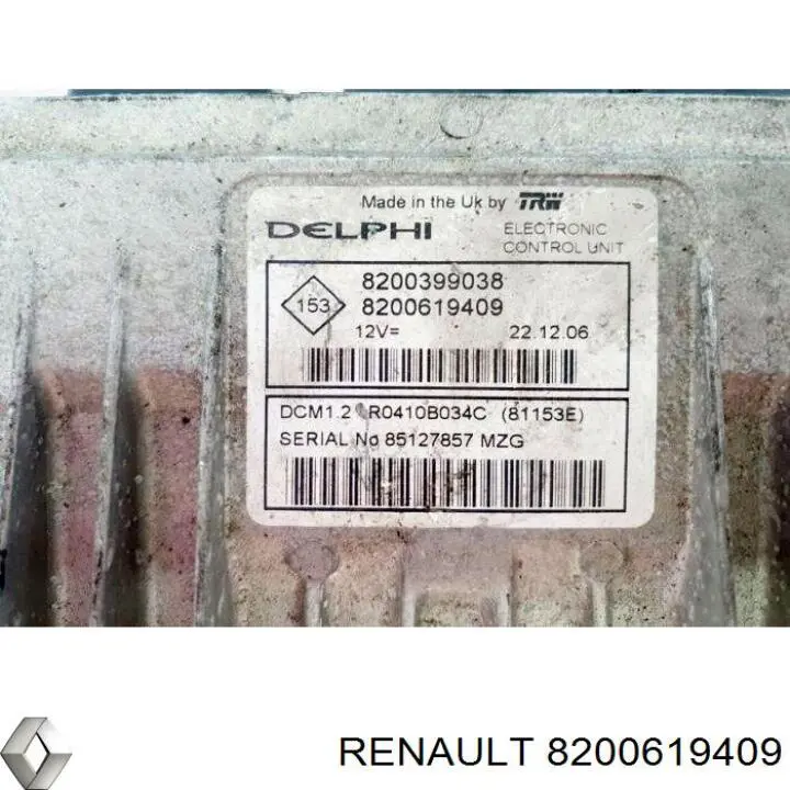Sterownik silnika 8200619409 Renault (RVI)
