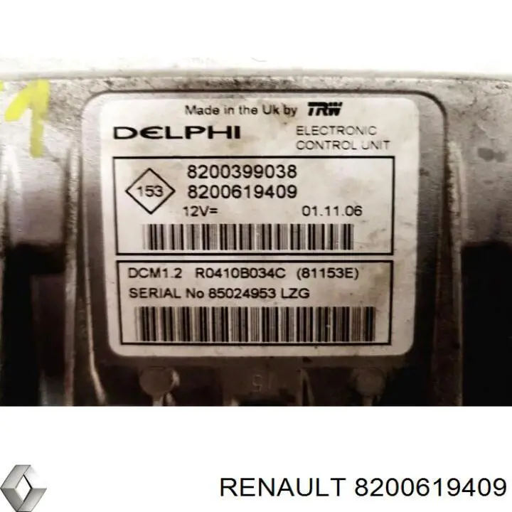 Sterownik silnika 8200619409 Renault (RVI)