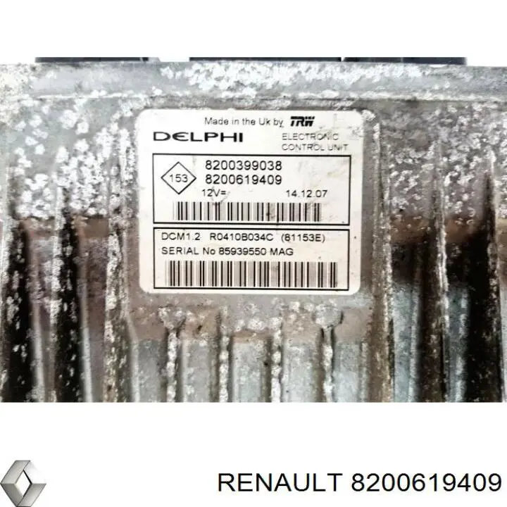 Sterownik silnika Renault (RVI) 8200619409