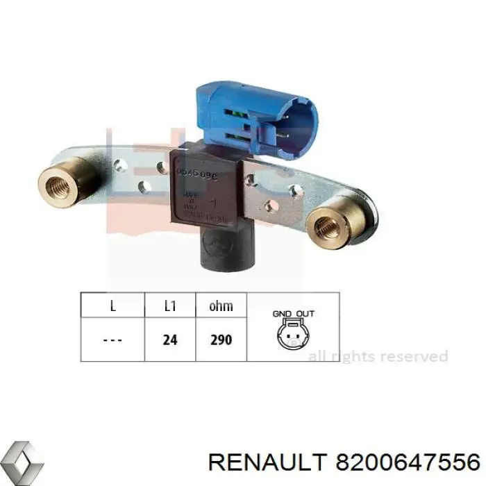 8200647556 Renault (RVI) Czujnik położenia wału korbowego