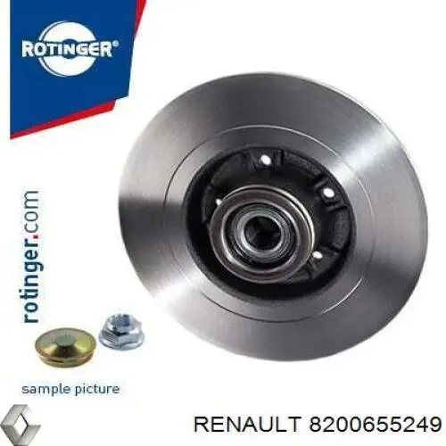 Do koszyka 8200655249 Renault (RVI) Tarcza hamulcowa tylna