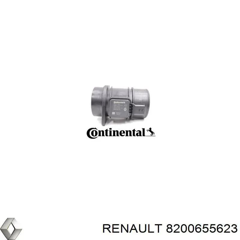 8200655623 Renault (RVI) Czujnik przepływu powietrza, przepływomierz powietrza M.A.F.