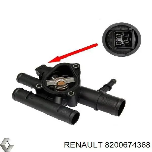 Obudowa termostatu Renault (RVI) 8200674368