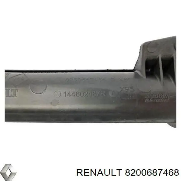 Do koszyka 8200687468 Renault (RVI) Króciec powietrza, wylot z turbiny (doładowanie)