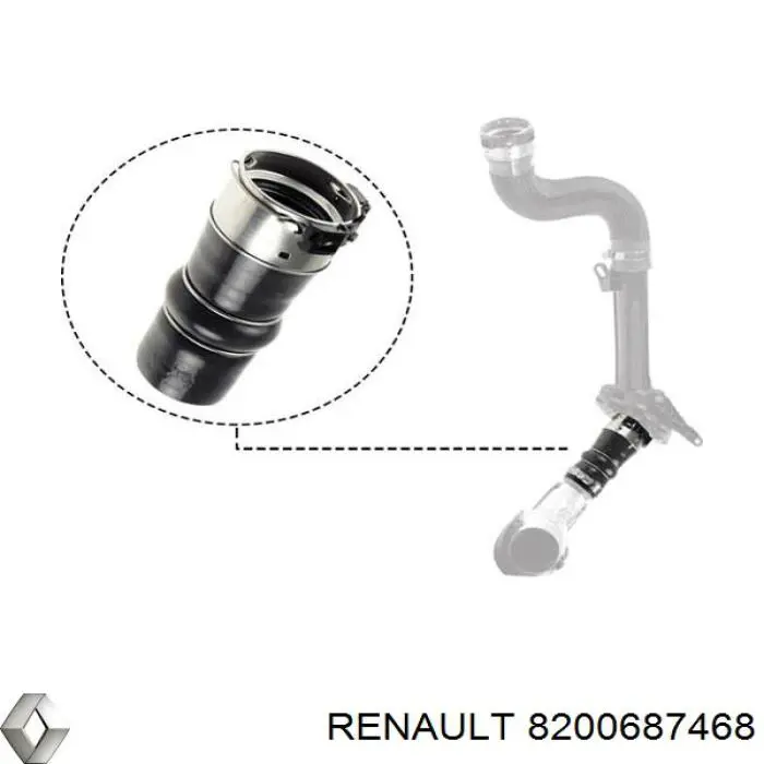 Króciec powietrza, wylot z turbiny (doładowanie) Renault (RVI) 8200687468 cena, od 61,25 USD