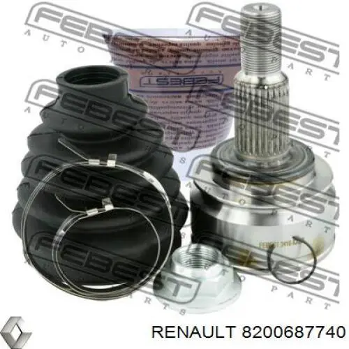 Półoś napędowa przednia prawa Renault (RVI) 8200687740 cena, od 76,62 USD