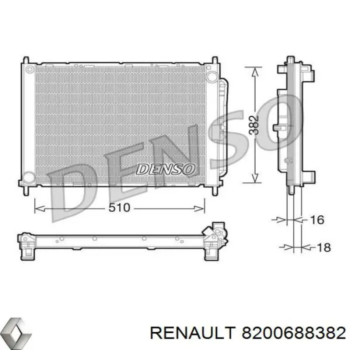8200688382 Renault (RVI) Chłodnica silnika