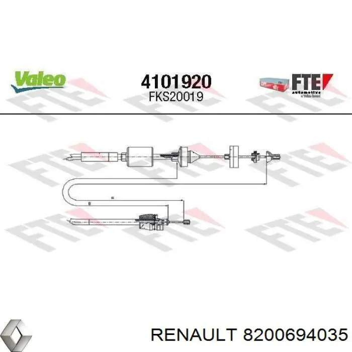 Linka sprzęgła Renault (RVI) 8200694035 cena, od 26,62 USD