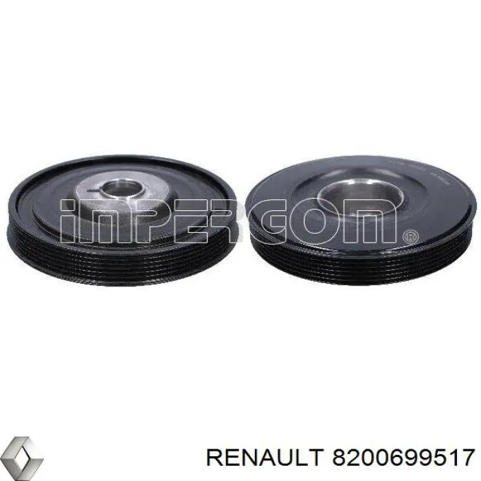 Do koszyka 8200699517 Renault (RVI) Koło pasowe wału korbowego