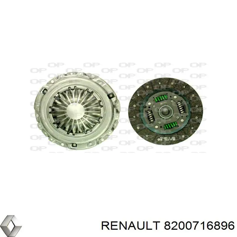 Do koszyka 8200716896 Renault (RVI) Zestaw sprzęgła (3 części)